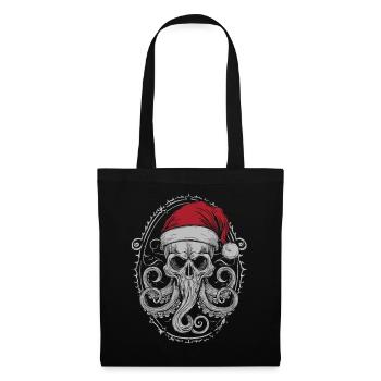 Dark Xmas Skull – Octopus Octopus Tentacle - Tote Bag - black - Front