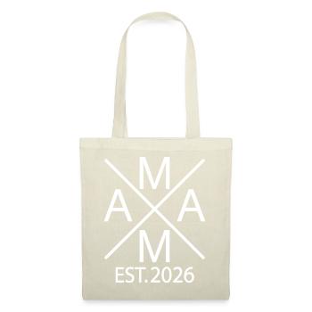 Mama 2026 stolze Mama Est. 2026 Muttertagsgeschenk - Stoffbeutel - Natur - Vorne