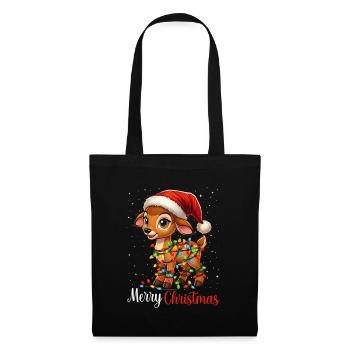 Cute deer and reindeer outfit for Christmas - Tote Bag - black - Front