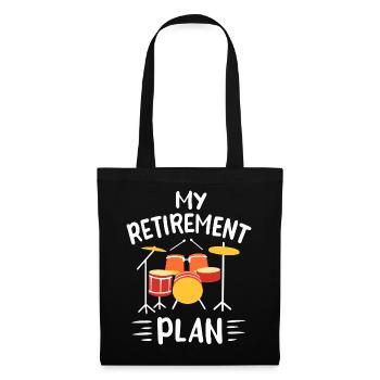 Mon plan de retraite Batteur drôle Conception de batterie - Sac en tissu - noir - Devant