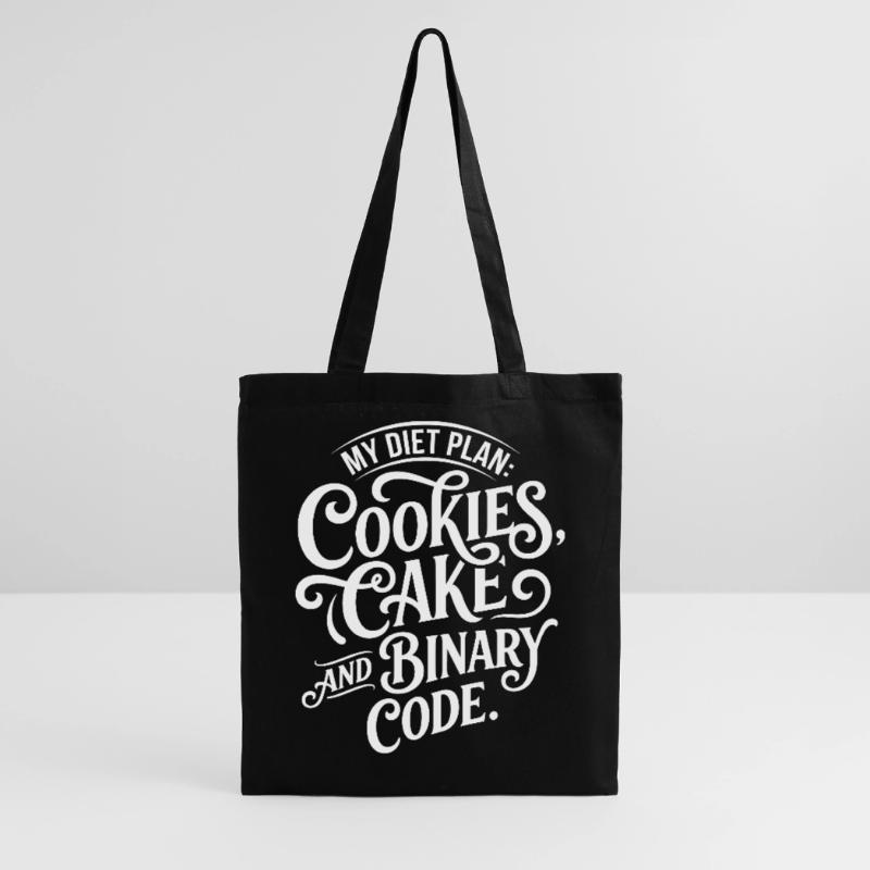 Cookies Cake Binary Code Design Tote Bag
