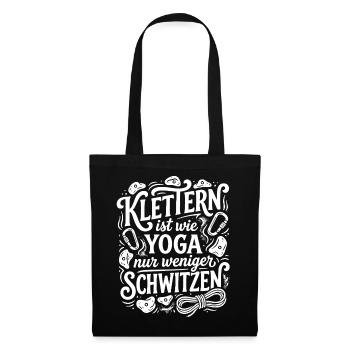 Climbing is like yoga, only less sweating - Tote Bag - black - Front