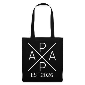 Papa 2026 Logo Expectant Dad 2026 Papa est 2026 - Sac en tissu - noir - Devant