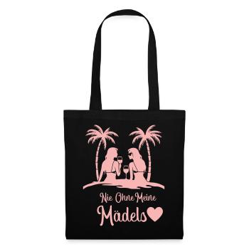 Never without my girls Palm Evening - Tote Bag - black - Front
