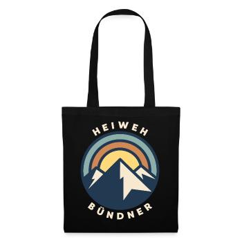 Heiweh Grisons - Sac en tissu - noir - Devant