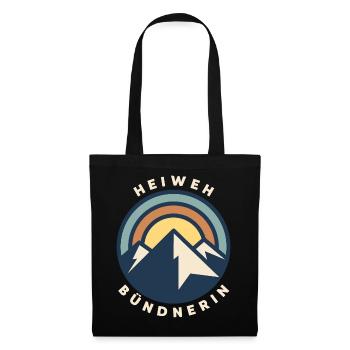 Heiweh des Grisons - Sac en tissu - noir - Devant