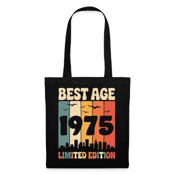  1975 anniversaire rétro 1975 vintage 1975 - Sac en tissu - noir - Devant