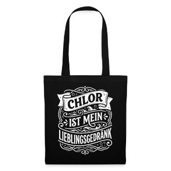 Chlorine is my favorite drink Swimming humor - Tote Bag - black - Front