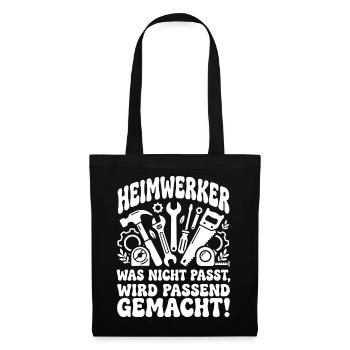Heimwerker Spruch Werkzeug-Chaos - Stoffbeutel - Schwarz - Vorne