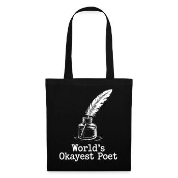 Okayest Poet Feather Ink - Stoffbeutel - Schwarz - Vorne