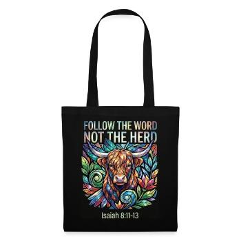 Follow The Word Not The Herd Christian - Tote Bag - black - Front