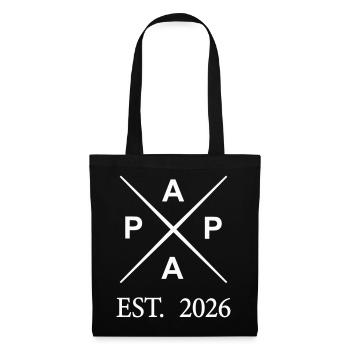 papa_est_2026 - Stoffbeutel - Schwarz - Vorne