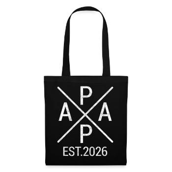 Vintage Papa fondé en 2016 - Sac en tissu - noir - Devant