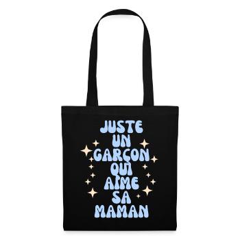 Juste Un Garçon Qui Aime Sa Maman - Sac en tissu - noir - Devant