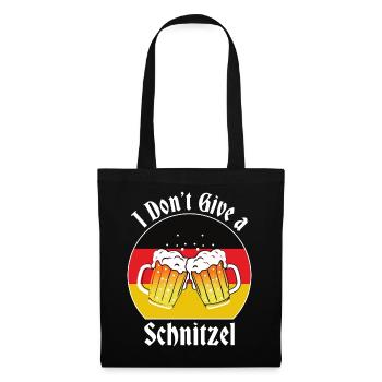 i Don't Give a Schnitzel - Stoffbeutel - Schwarz - Vorne