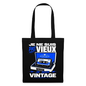 Je Ne Suis Pas Vieux Cassette Vintage - Sac en tissu - noir - Devant