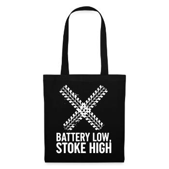 Battery Low Stoke High E-MTB Bike - Tote Bag - black - Front
