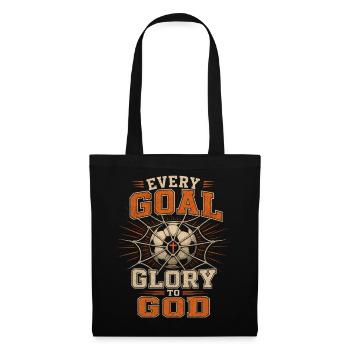 Every goal to the glory of God Christian football - Tote Bag - black - Front