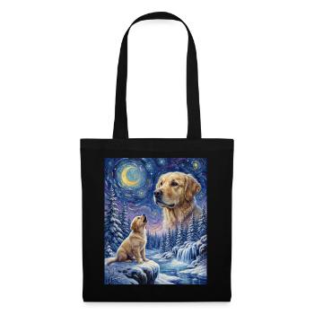 Howling to the Moon Meme Animal Dog Labrador - Tote Bag - black - Front