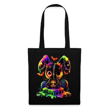 Lapin gothique de Kawaii - Sac en tissu - noir - Devant
