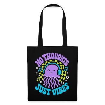No Thoughts Just Vibes Jellyfish - Tote Bag - black - Front
