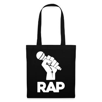 Rap Mic Silhouette - Tote Bag - black - Front