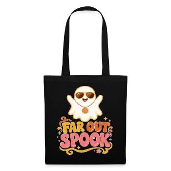 Far Out Spook Retro-Geist - Stoffbeutel - Schwarz - Vorne
