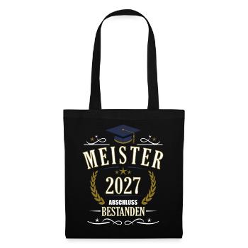 Meister 2027 - Stoffbeutel - Schwarz - Vorne