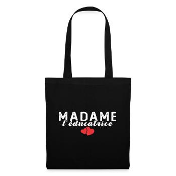 Femme Educatrice Spécialisée Madame L'éducatrice - Sac en tissu - noir - Devant
