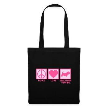 Sealyham Terrier Mom Mama Mistress Peace Love - Tote Bag - black - Front