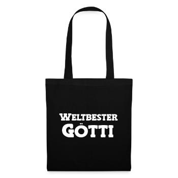 Weltbester Götti best Götti bescht Götti Schweiz - Stoffbeutel - Schwarz - Vorne