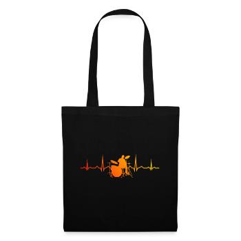 Percussionniste Hommes Femmes Batterie Batteur - Sac en tissu - noir - Devant