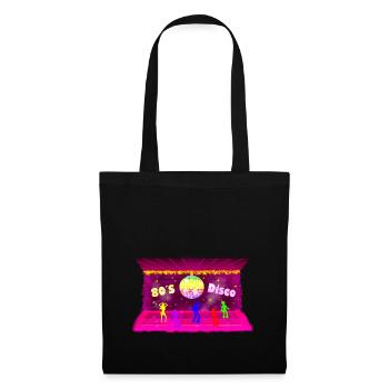 Disco, Pink, 80iger, Retro, Party, Old School - Stoffbeutel - Schwarz - Vorne