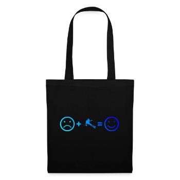 Sports d’hiver Ski Skieurs Femmes - Sac en tissu - noir - Devant