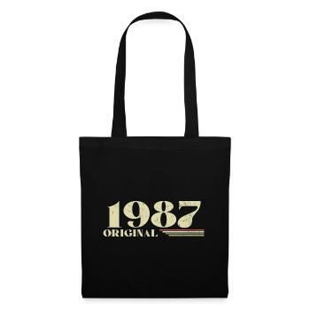 Original 1987 Vintage 1987 anniversaire 1987 rétro - Sac en tissu - noir - Devant
