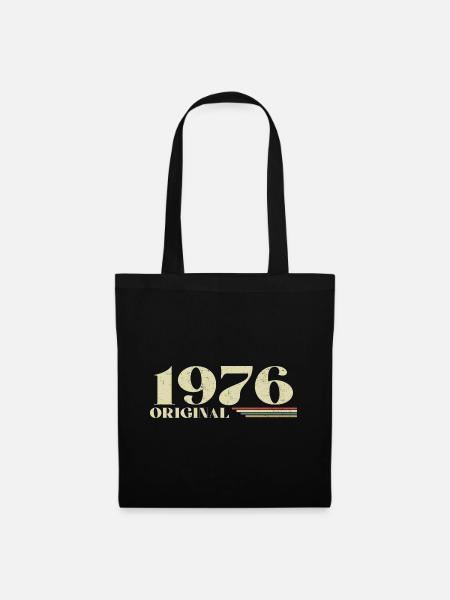 Original 1976 Jahrgang 1976 Geburtstag 1976 Retro - Stoffbeutel - Schwarz