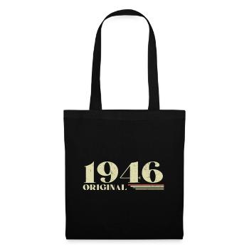 Original 1946 Vintage 1946 anniversaire 1946 rétro - Sac en tissu - noir - Devant