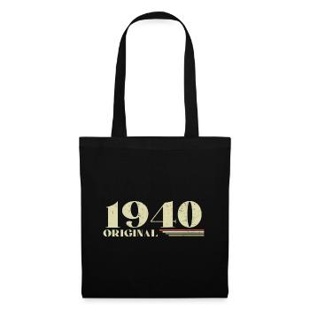 Original 1940 Vintage 1940 anniversaire 1940 rétro - Sac en tissu - noir - Devant
