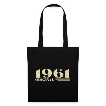 Original 1961 Vintage 1961 anniversaire 1961 rétro - Sac en tissu - noir - Devant