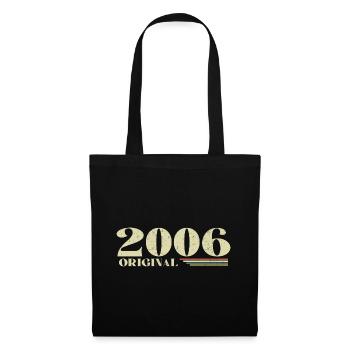 Original 2006 Jahrgang 2006 Retro Jubiläum 2006 - Stoffbeutel - Schwarz - Vorne