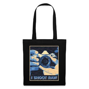 I shoot Raw - Stoffbeutel - Schwarz - Vorne
