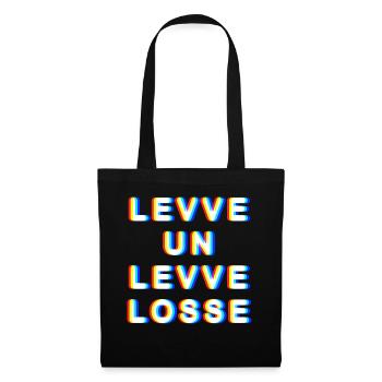 Levve un levve losse Leben und leben lassen Köln - Stoffbeutel - Schwarz - Vorne