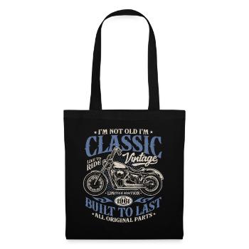 Millésime 1961 Born Moto Cadeau d’anniversaire - Sac en tissu - noir - Devant