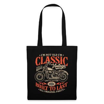 Millésime 1961 Born Moto Cadeau d’anniversaire - Sac en tissu - noir - Devant