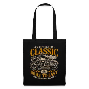 Millésime 1961 Born Moto Cadeau d’anniversaire - Sac en tissu - noir - Devant