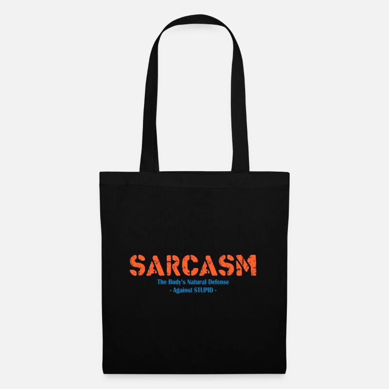 Sarcasm Sarcastic - Body's Defense Graphic - Tote Bag - black