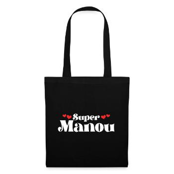 Maman Surnom Super Manou - Sac en tissu - noir - Devant