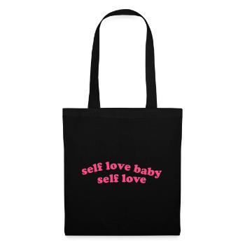 Citation de Self Love Baby - Sac en tissu - noir - Devant