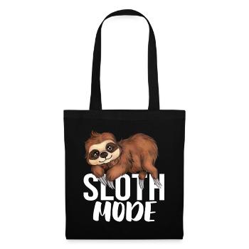 Sloth Mode Süßes Chibi Faultier Sloth Geschenk - Stoffbeutel - Schwarz - Vorne