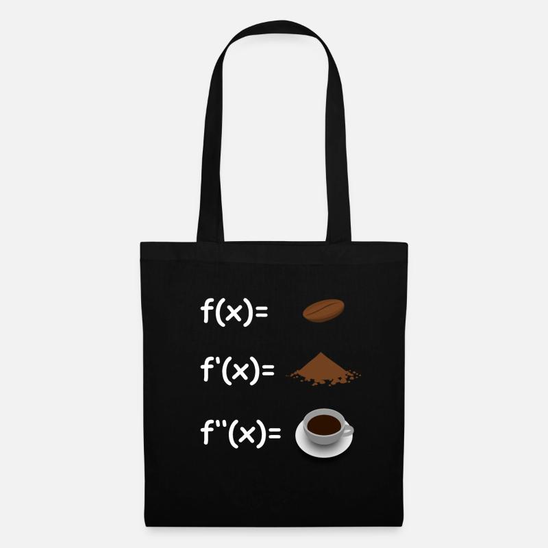 mathematiker kaffee lustig - Stoffbeutel - Schwarz